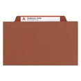 thumbnail image 2 of Smead 19092 Pressboard Classification Folders, Self Tab, Legal, Eight-Section, Red, 10/Box, 2 of 9