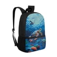 thumbnail image 6 of Uorisanigo Blue Turtle 17 inch Kids Backpack for School Lightweight Durable Casual Daypack Preschool Elementary Kindergarten BookBag for School, Camps and Travel, 6 of 6