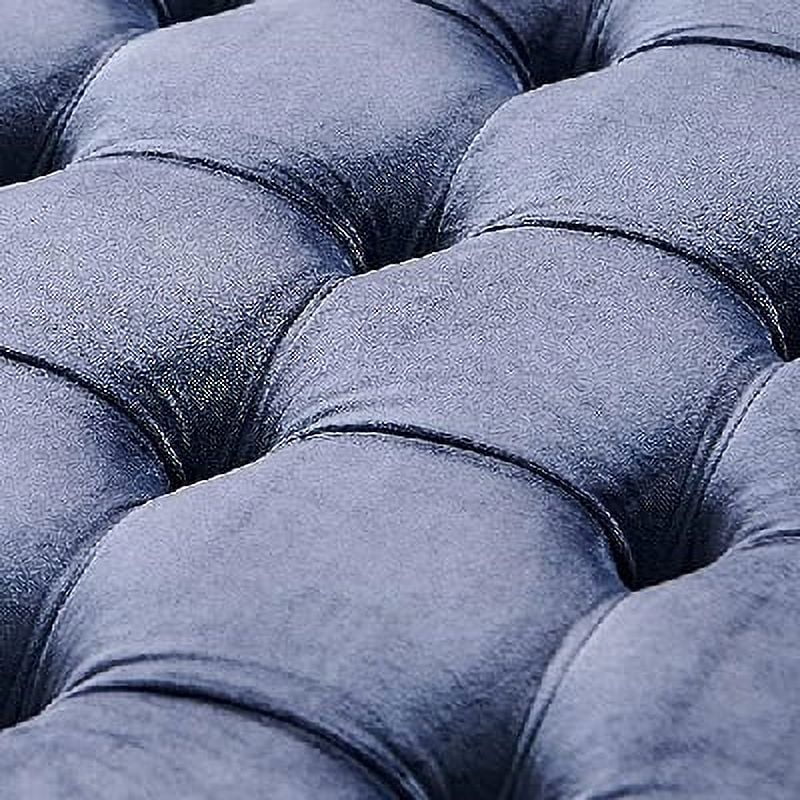 Nathaniel Home 48'' Button-Tufted Accent Bench, Dark Gray