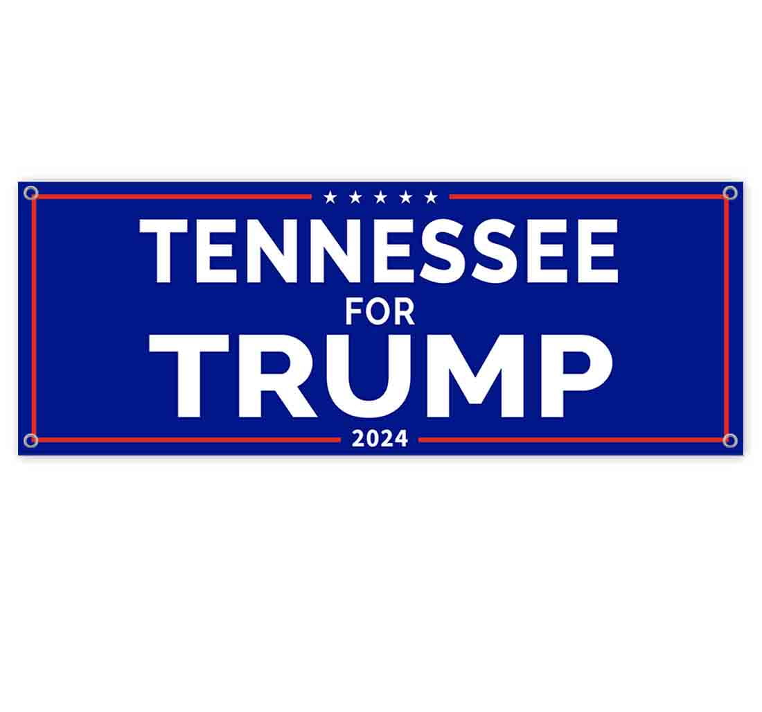 Heavy-Duty Vinyl Single-Sided with Metal Grommets Tennessee for Trump Banner 13 oz Non-Fabric