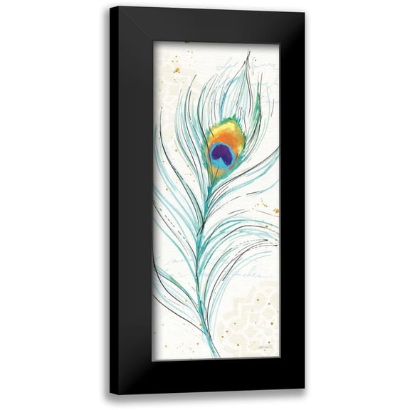 Tavoletti, Anne 8x14 Black Modern Framed Museum Art Print Titled - Peacock Garden V