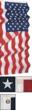 Valley Forge American Flag 3'x5' sewn Nylon 100% USA Made Commercial Grade 