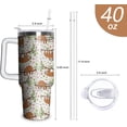 thumbnail image 2 of Sloth Tumbler with Handle and Straw, 40 oz Stainless Steel Insulated Cup with Lid and Straw,Travel Coffee Mug Water Bottle, Birthday Christmas Mothers Day Gifts for Animal Lovers Women, 2 of 6