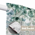 thumbnail image 2 of Eucalyptus Leaves Kitchen Window Curtains, Swag Curtains Valance for Bedroom Living Room Bathroom, Green Botanical Summer Spring Leaves Rod Pocket Window Curtain Block Drapes 2 Panels 36"x45", 2 of 9
