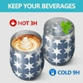 thumbnail image 4 of Modern 12oz Stainless Steel Insulated Wine Tumbler with Lid and Straw – Double Wall Vacuum Mug for Hot & Cold Drinks, 304 Steel Interior, Sweat-Free Design, 4 of 5