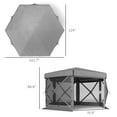 thumbnail image 3 of 12' x 12' Dark Gray Hexagonal Pop Up Gazebo Canopy Tent with 5 Sidewalls, Outdoor Canopy Shelter with Carry Bag, 3 of 8