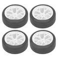 thumbnail image 4 of 4 Uds 1/10 en ruedas de carretera neumáticos de goma Universal para TAMIYA TT01 XV01 RC coche tipo A blanco, 4 of 10