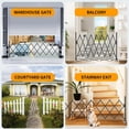 thumbnail image 7 of Expandable Barricade Gate,82" Metal Safety Barrier Gate with Casters,Accordion Garden Yard Outdoor Indoor Fence Folding Security Dog Gates Wall Mount,Black, 7 of 7