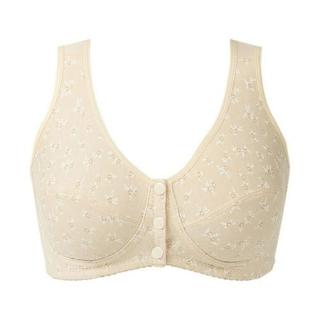 Daxin Wirefree Bras for Women Front Closure Sleeping Comfortable Breathable with Straps Bralette Plus Size Tank Top