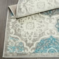 thumbnail image 3 of Home Dynamix Boho Andorra Transitional Damask Area Rug, Grey/Blue, 6'6"x9'6", 3 of 6