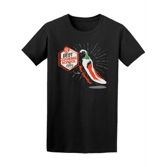 Best Cooking School Ever Pepper T-Shirt Men -Image by Shutterstock, Male x-Large