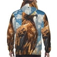 thumbnail image 7 of Lsque Blue Sky White Cloud Eagle Pattern Casual Men's Hoodie,Hooded Sweatshirt with Kangaroo Pocket,Pullover Hoodie-Small, 7 of 7