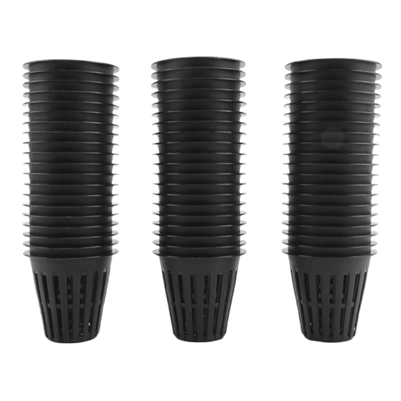 2025 New! 60 Pack 2 Inch Net Cups Slotted Mesh Wide Lip Filter Plant Pot Bucket Basket for Hydroponics