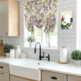thumbnail image 5 of Dark Sage Green Botanical Balloon Curtains for Bedroom/Front Door/Bathroom, Spring Floral Summer Botanical Retro Tie Up Curtains 63 Inch Length Kitchen Curtains Shades for Windows 46"x63", 5 of 8