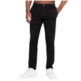 thumbnail image 2 of JTieacloth Men's Casual Solid Color Elastic Casual Business Pants Fashion Pants Men's Pants Cargo Pants for Men Black, 2 of 7