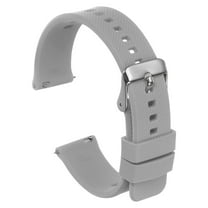 Uxcell Silicone Watch Band 20mm Soft Rubber Watch Strap with Plated Stainless Steel Buckle for Men Women, Grey