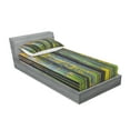 thumbnail image 2 of Ambesonne Fall Fitted Sheet & Pillow Sham Set, Autumn Season Beech Forest, Twinxl, Grey Yellow, 2 of 2