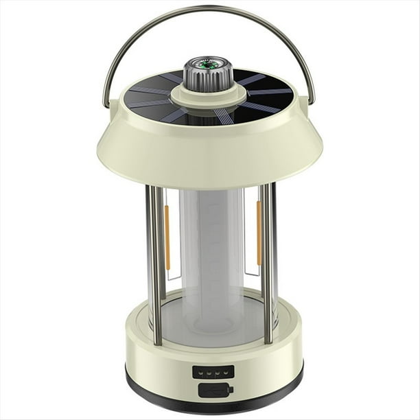 Linterna Portátil para Acampar: Luz LED Recargable por USB, Lámpara Ajustable para Tienda de Campaña con Iluminación Ambiental.