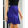 thumbnail image 6 of HA-EMORE Women High Waisted Skirts Elegant Pleated Ruffle Flare Swing Sexy Pencil Mini Skirt, 6 of 9