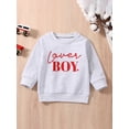 thumbnail image 2 of Mialoley Kid Garçons Chemise Manches Longues Col Rond Lettres Street Party Décontracté Automne en Vrac Printemps Pulls Hauts, 2 of 9