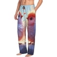 thumbnail image 6 of Fuzoiu Heart Sky Bird Couple Print Men's Pajama Pants,Lounge Pants for Men,Lounge PJ Bottoms,Sleepwear Pants with Drawstring Pockets -Small, 6 of 6