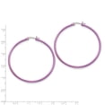 thumbnail image 2 of Stainless Steel Pink IP plated 48mm Hoop Earrings, 2 of 7