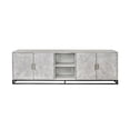 thumbnail image 3 of Benjara Jen 87" Sideboard Cabinet- Doors- Shelves- Black Iron Stand- Cream Wood, 3 of 6