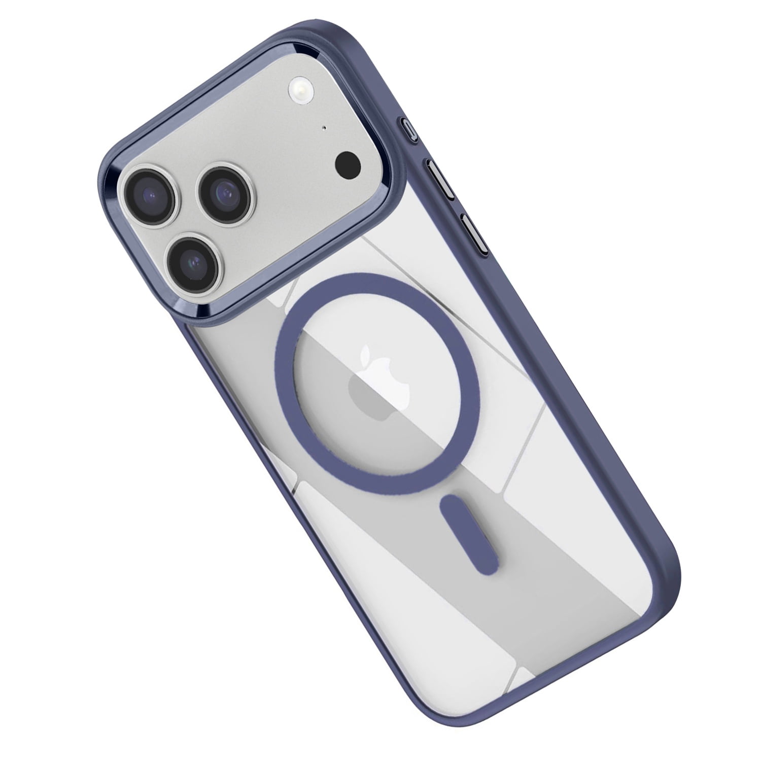Crystal Clear Magnetic Cover for iPhone 17 Pro Max - Blue