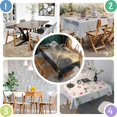 thumbnail image 5 of Black White Gold Marble Pattern Rectangle Tablecloth 60"x102",Waterproof Polyester Rectangle Table Cloth, Wipeable Spillproof Polyester Tablecloth for Dining, Camping, Indoor and Outdoor, 5 of 6