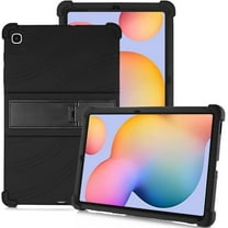Hoibon for Samsung Galaxy Tab S6 Lite 10.4 Inch 2024/2022/2020 Tablet Case Soft Silicone Adjustable Stand Cover Shockproof Protective Shell Case for Samsung Galaxy Tab S6 Lite 10.4 inch - Black