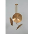 thumbnail image 3 of 3 Light Domed Pendant Mid Century Modern Raw Brass Sputnik chandelier light Fixture, 3 of 9
