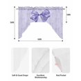 thumbnail image 5 of Purple Bow Swag Valances for Windows, Small Curtains Drapes, Cute Bowknot Simple Pure Color Kitchen Window Curtains Over Sink Rod Pocket Window Treatment Valance for Bedroom/Bathroom 56"x36", 5 of 5