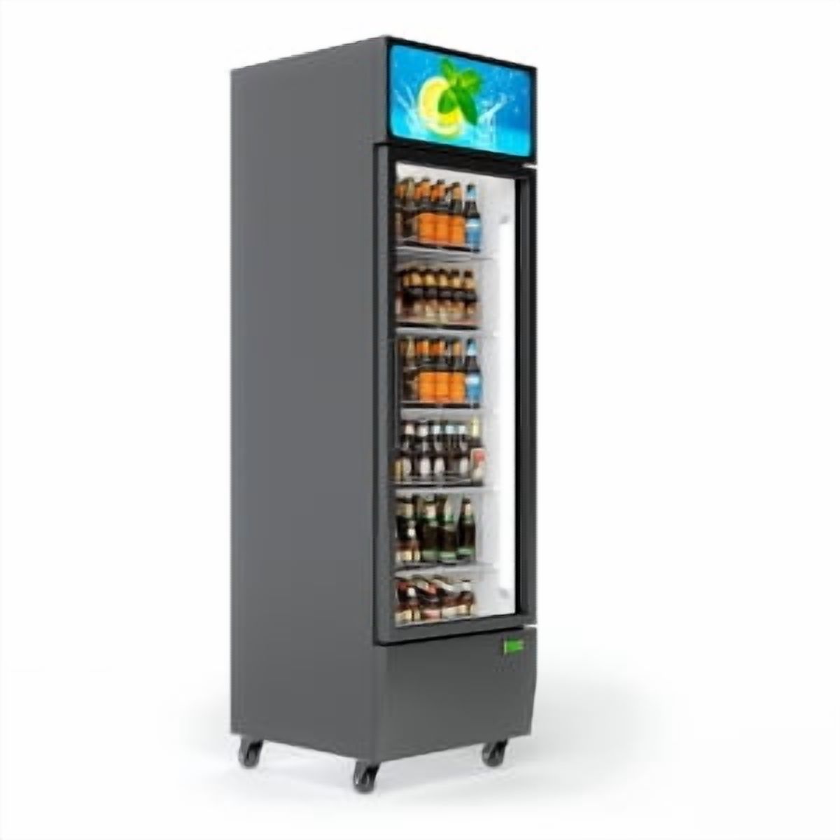 Ataucjin Commercial Display Refrigerator,13.1 Cu. Ft. Glass Door Display Refrigerator Upright Beverage Merchandiser with LED Light & Customizable Shelves,Perfect for Shops, Pubs, and Home Use