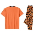 thumbnail image 5 of Halloween Family Pajamas Matching Set - 2 piece Pumpkin Face Short Sleeve Top and Pants Loungewear,Halloween Pjs for Family Photos for Family Halloween Night for XL Pjs, 5 of 8