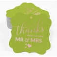thumbnail image 2 of Inkdotpot Pack Of 100 Thanks From The New Wedding Paper Tags DIY Craft Bracket Shape Real Rose Gold Foil Hang Tags, 2 of 7