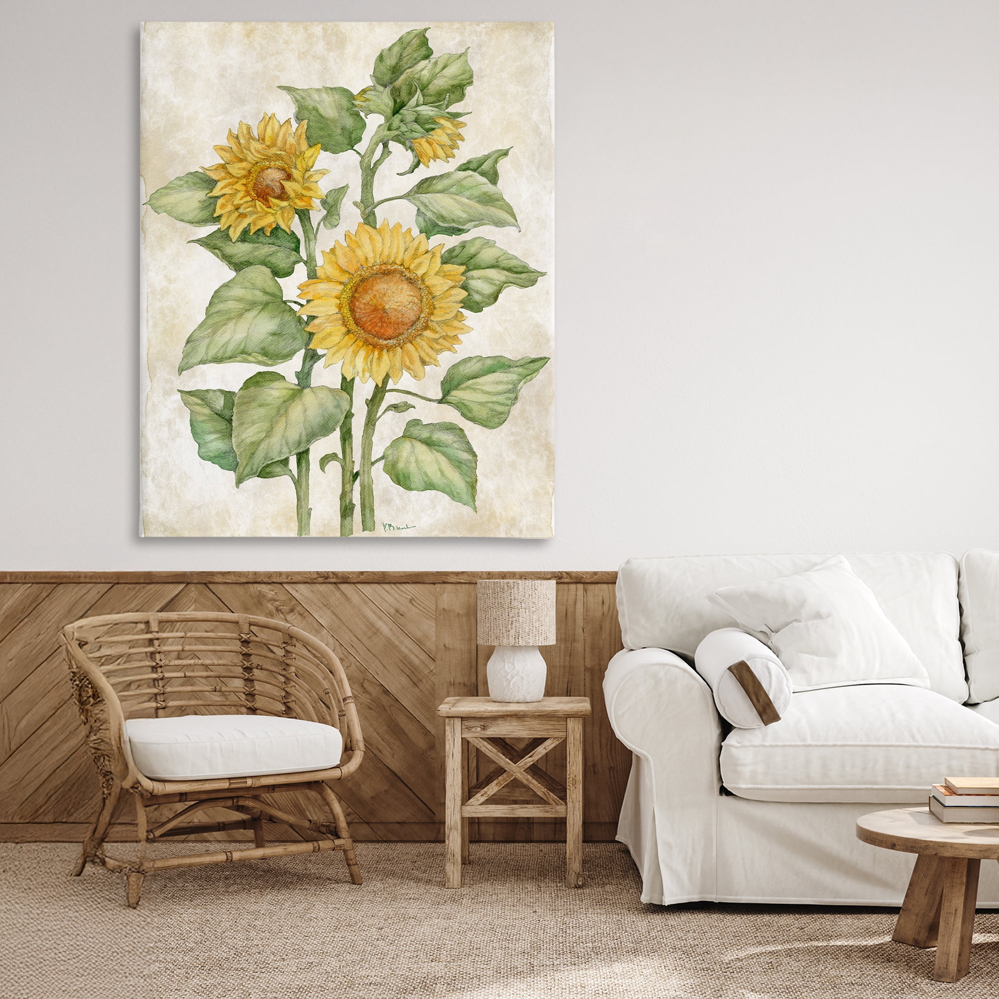 Stupell Industries Floral Journal Sunflower Canvas Wall Art, design by Paul Brent