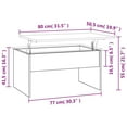 thumbnail image 4 of vidaXL Coffee Table White 80x50.5x41.5 cm Engineered Wood, 4 of 5