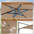 thumbnail image 4 of Gymax Parasol Déporté d'Extérieur de 10 Pi avec Rotation à 360 Degrés, Évent, Base Croisée Incluse, Terrasse, Beige, 4 of 6