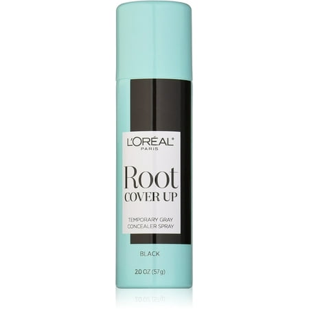 L'Oreal Paris Root Cover Up Temporary Gray Concealer Spray, Black 2 (Best Temporary Root Touch Up Spray)