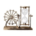 thumbnail image 1 of Reloj de arena retro europeo con rueda multifunción, ideal para decorar el hogar. Oro, 1 of 7