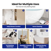 JOMOO Shower Hose Extra Long 98 Inches Flexible Stainless Steel Handheld Shower Head Hose with Brass Insert and Nut, EPDM Inner Tube, Anti-Kink Chrome Shower Head Hose Replacement