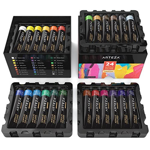 Arteza Acrylic Premium Artist Paint, 12ml Tubes - Set of 12 Arteza Acrylic Premium Artist Paint, 12ml Tubes - Set of 12
