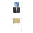 thumbnail image 3 of Fionafurn 64in(H) Blanket Ladder, Modern Wood Rack Farmhouse Ladder Shelf for Blankets,5-Tier White, 3 of 7