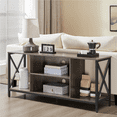 thumbnail image 2 of Alden Design TV Stand with Storage for TVs up to 65'', Taupe Wood, 2 of 10