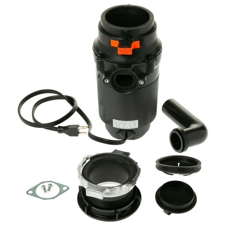 GE - 1/2 HP Continuous Feed Garbage Disposer - Black
