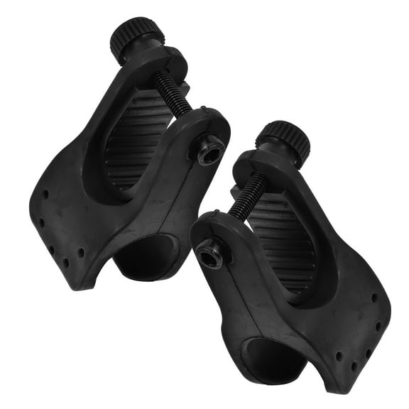 COSMOBETTY Crutch Holder for Wheelchair 2Pcs Black Plastic Mobility Scooter Cane Organizer Accessory