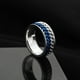 thumbnail image 1 of Nuevo anillo de pareja giratorio de acero inoxidable genial, cadena giratoria de alta calidad, anillos giratorios para mujer, hombre, joyería Punk, regalo de fiesta Dengxun unisex, 1 of 2