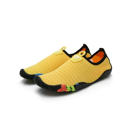 

Ritualay Womens Mens Aqua Socks Swimming Water Shoes Slip On Beach Shoe Lightweight Comfort Flats Fitness Sports Surfing Barefoot Yellow 5.5-6
