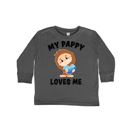 

Inktastic Cute Bigfoot My Pappy Loves Me Gift Toddler Boy Girl Long Sleeve T-Shirt