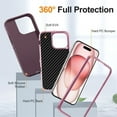 thumbnail image 4 of For iPhone 16 Pro Max Life Waterproof Rugged MagSafe Magnetic Phone Case,Purple,For iPhone 16 Pro Max, 4 of 8